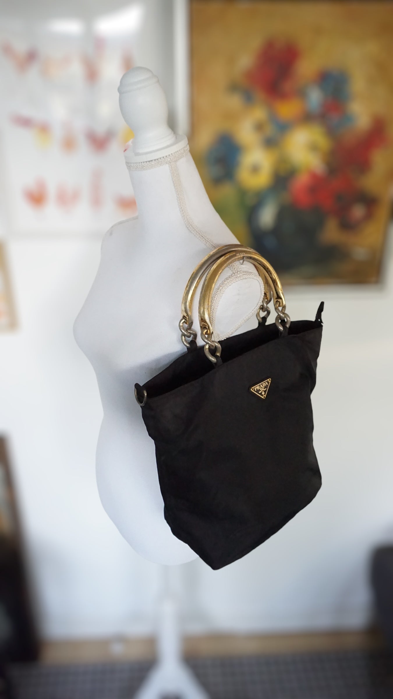 Prada Sort Skuldertaske