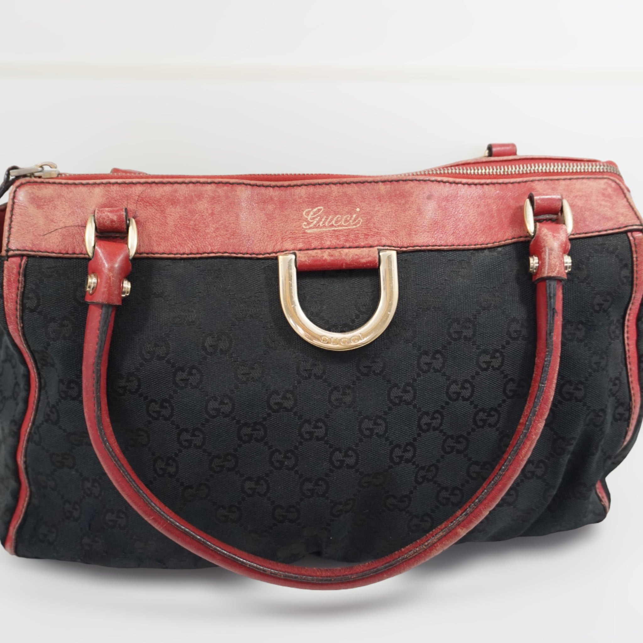 Gucci Sort og Rød Skuldertaske