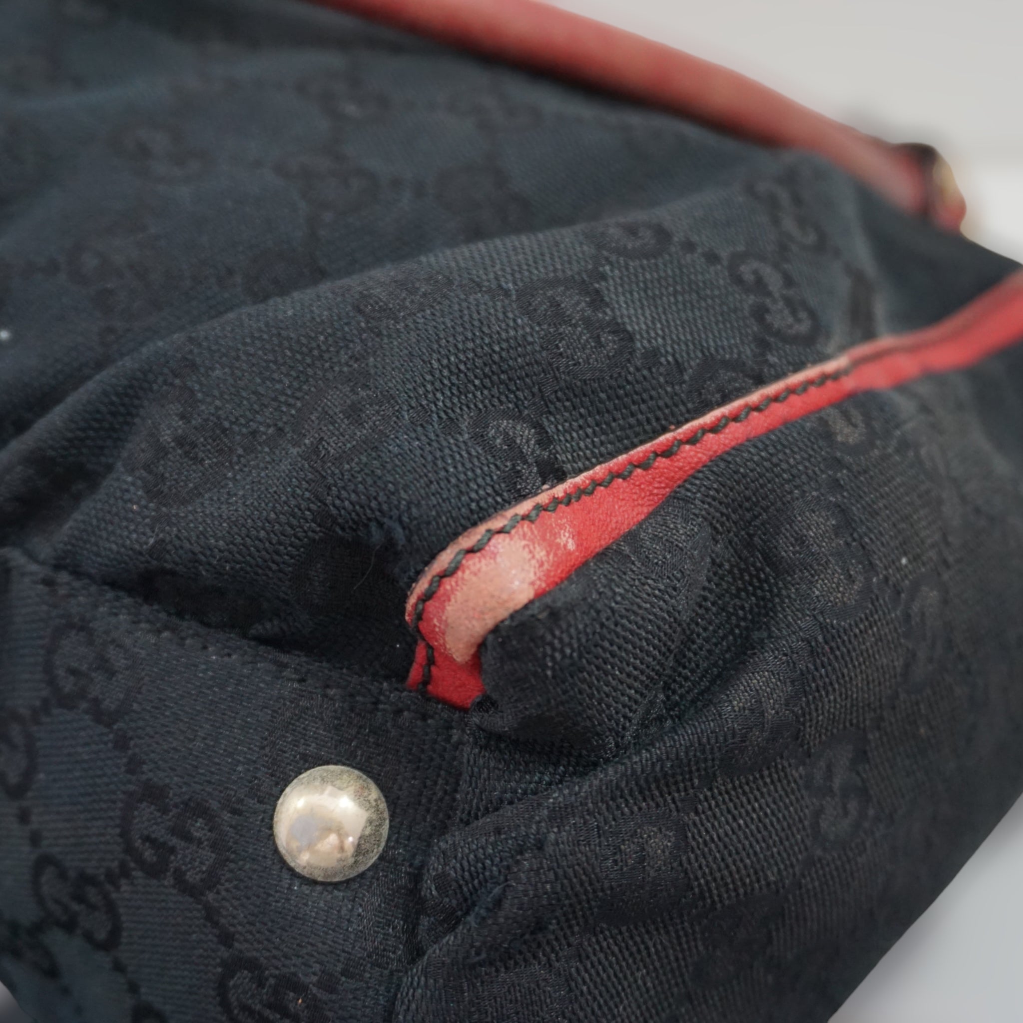 Gucci Sort og Rød Skuldertaske